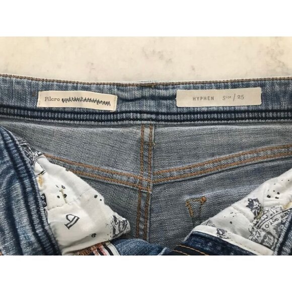 ANTHROPOLOGIE Pilcro and the Letterpress Hyphen Size 25 Mid Length Jean Shorts - Picture 4 of 10